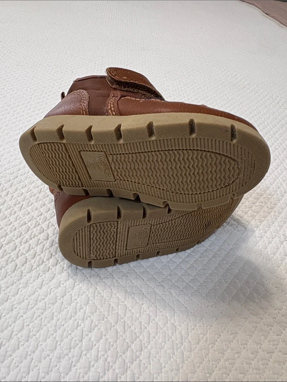 OshKosh B'gosh Brown Kids Faux-Leather Boots with Cozy Lining